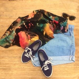 Handmade Reverse Tie-dye Grunge Unisex T-shirt